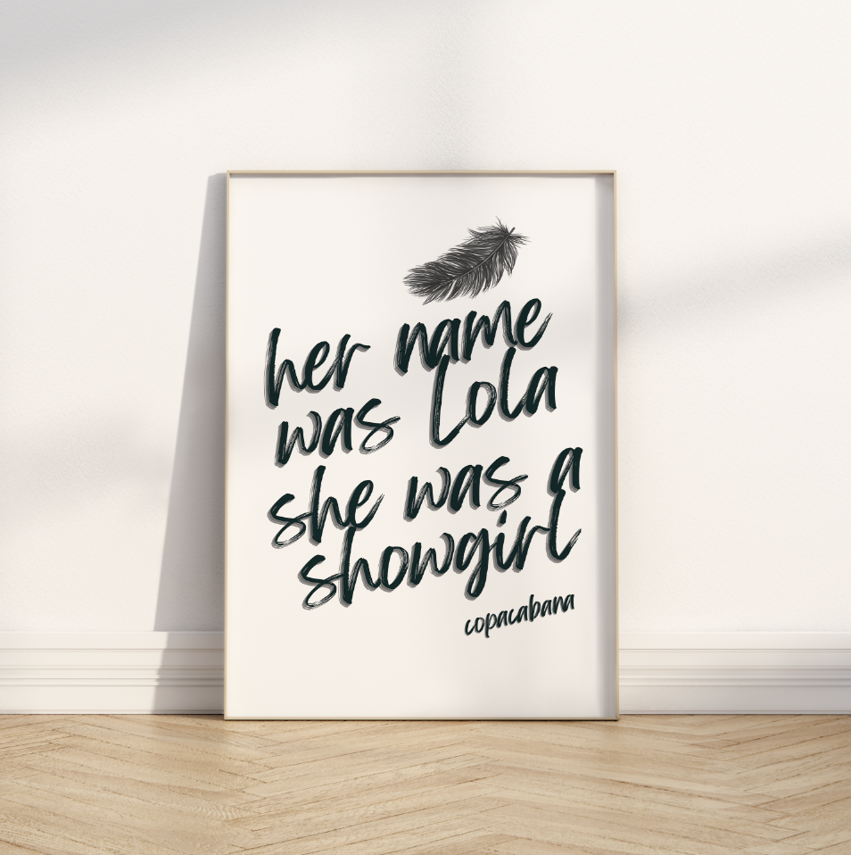 Her name was Lola Black ❤️‍🔥 Ibiza Classic Poster Print